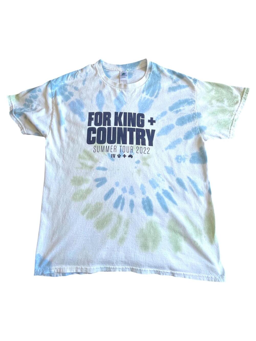 For King & Country 2022 Tour Tie Dye T-Shirt Large Concert